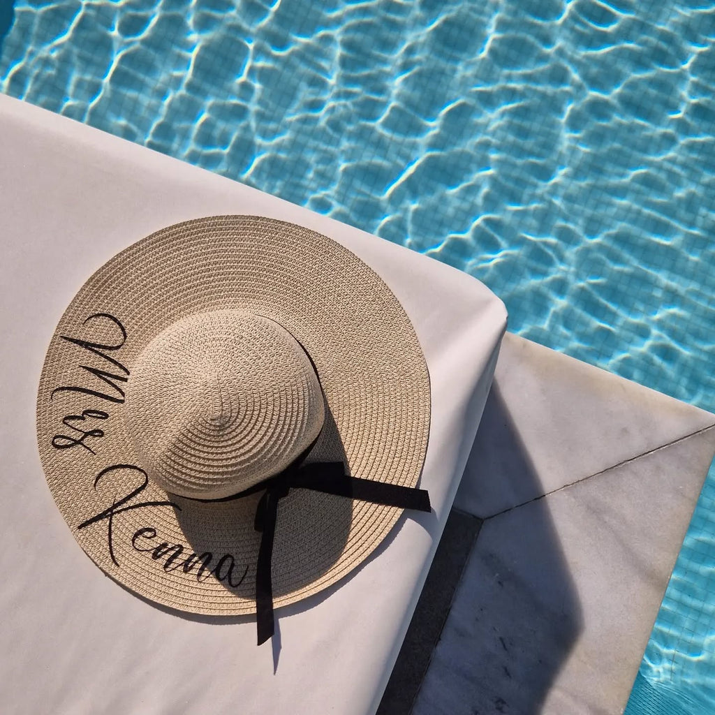 Personalised Floppy Sun Hat - bow